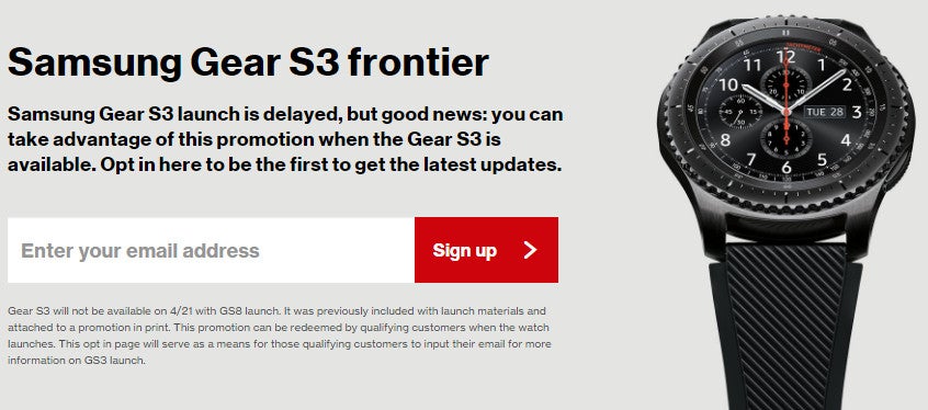 Verizon delays Samsung Gear S3 Frontier smartwatch until the end of June