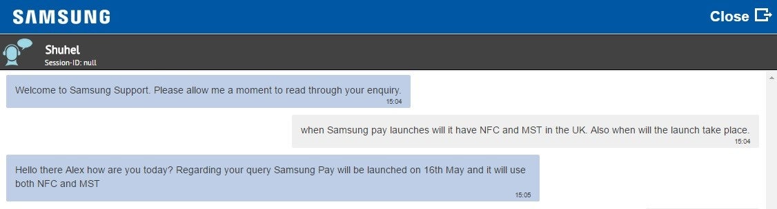 Samsung Pay could make its debut in the UK on May 16