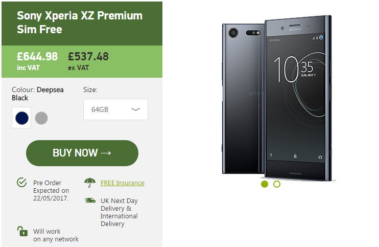 Sony Xperia XZ Premium arrives in the UK earlier than expected
