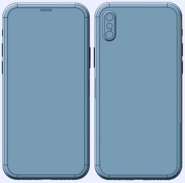Alleged CAD of the Apple iPhone 8 - Latest CAD image of Apple iPhone 8 is right here