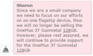 [Update: Not really] OnePlus discontinues the OnePlus 3T 128 GB