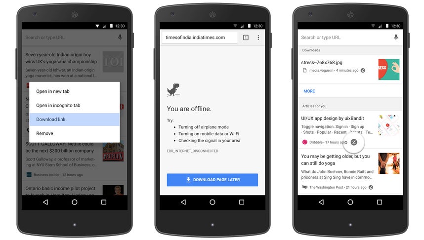 Google Chrome for Android now has enhanced features for offline use