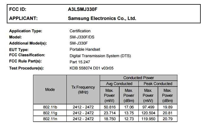 Samsung Galaxy J3 (2017) single and dual-SIM variants spotted again before release