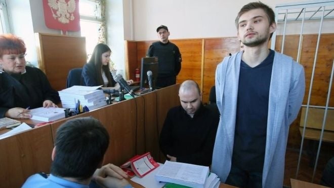Ruslan Sokolvsky, 22, was given a three-and-a-half year suspended sentence for playing in the local church. - Pokemon GO player sentenced for playing in the wrong place