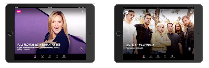 Streaming video apps of TBS (L) and TNT (R) are receiving a major redesign - TNT and TBS announce major updates to both networks&#039; streaming video apps