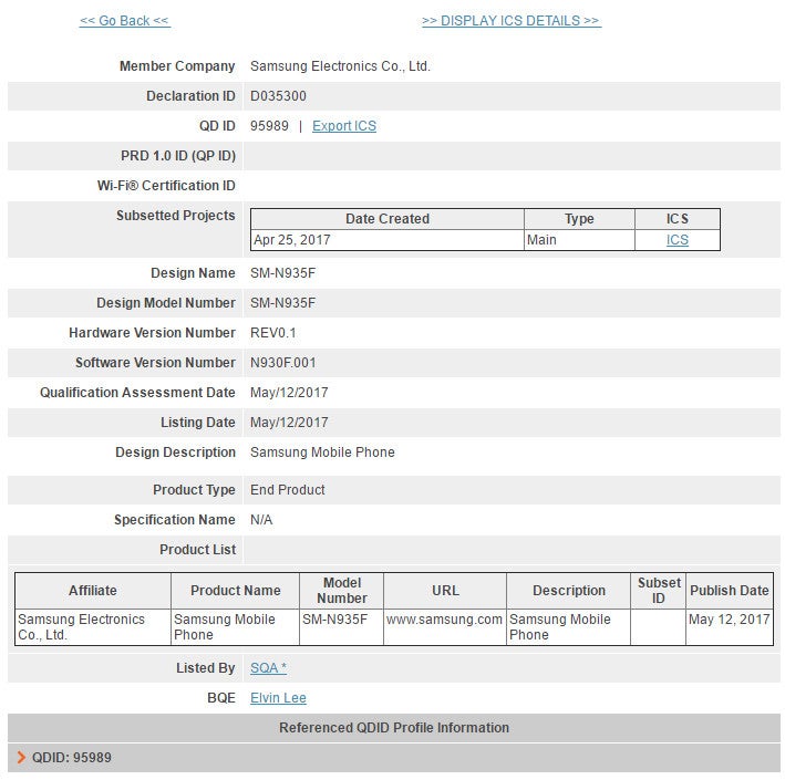 Samsung Galaxy Note 7R gets one more approval before release