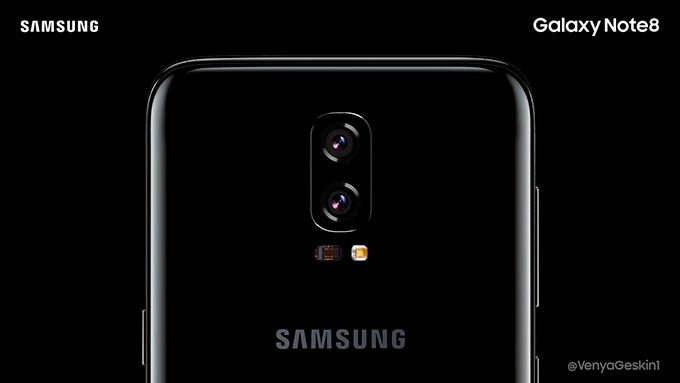 A Galaxy Note 8 concept, courtesy of @VenyaGeskin1 - Samsung Galaxy Note 8 to sport a 6.3-inch screen, according to latest rumors