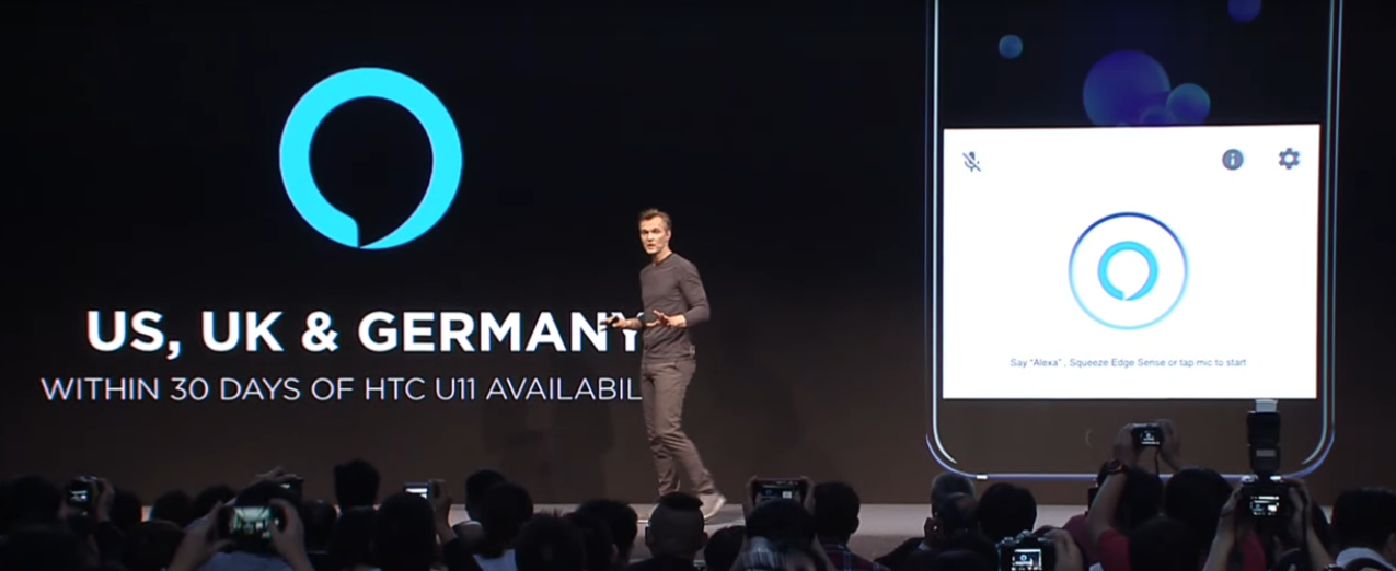 In the U.S., U.K. and Germany, the HTC U11 will be equipped with both Google Assistant and Alexa - HTC U11 gets both Google and Alexa in select markets; phone has IP67 certification