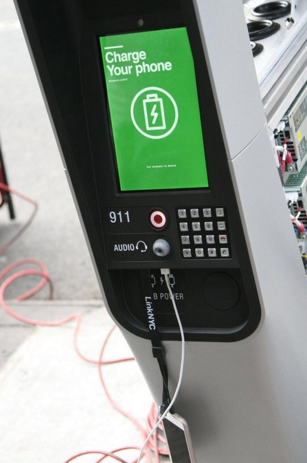 One of the 934 LinkNYC kiosks that provide free Wi-Fi on the gritty streets of New York City - New York City&#039;s Wi-Fi kiosks have provided users with $15 million worth of free internet service