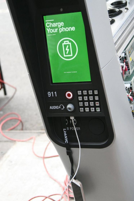 One of the 934 LinkNYC kiosks that provide free Wi-Fi on the gritty streets of New York City - New York City's Wi-Fi kiosks have provided users with $15 million worth of free internet service