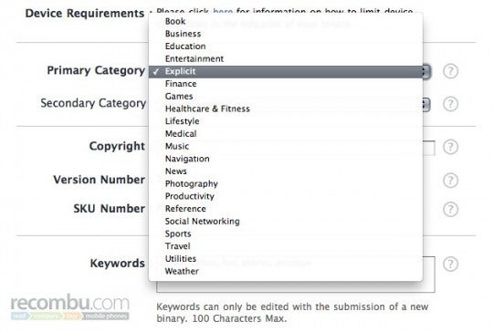 Apple working on a category for applications with explicit content?