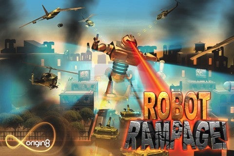 Test of Robot Rampage for the iPhone
