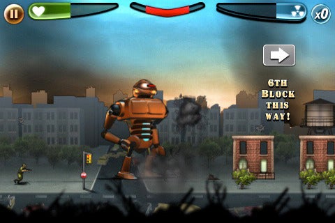 Your goal in Robot Rampage is to destroy everything in your path - Test of Robot Rampage for the iPhone