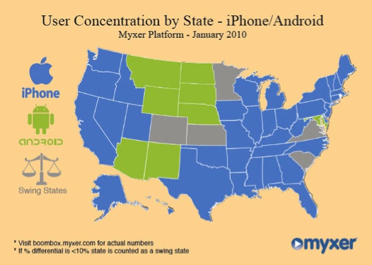 Android beats out iPhone in 8 States