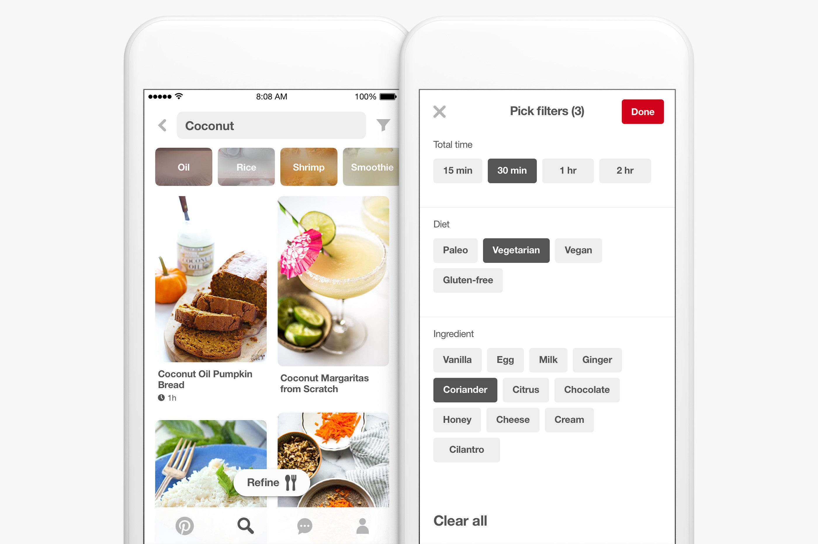 New version of Pinterest Lens offers recipes based on full dish recognition
