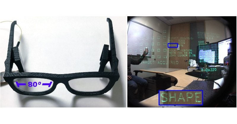 No, it is not the new HoloLens. It is just a prototype display with an 80 degrees wide field of view in an &ldquo;eyeglasses-like&rdquo; setting. And on the next picture is the same prototype displaying an augmented image.  - Microsoft working on making its HoloLens AR headset dramatically better