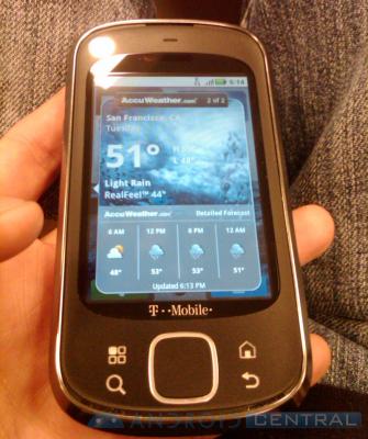 Motorola CLIQ XT snapped wearing T-Mobile brand