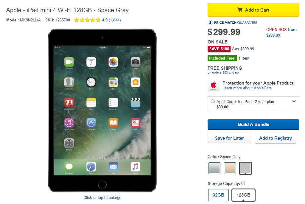 Deal: Apple iPad Mini 4 is 25% off at Best Buy, you save $100