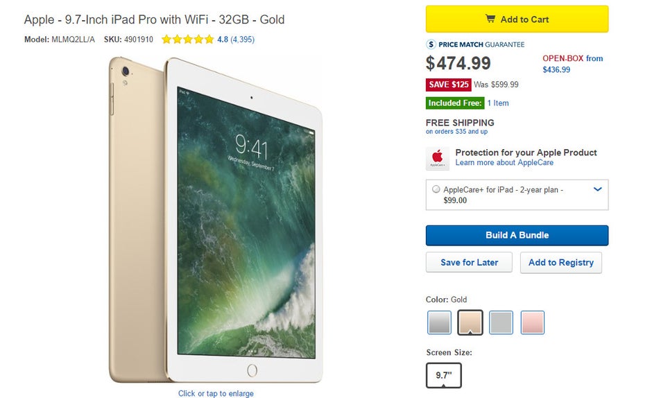 Deal: Save up to $125 when you buy the 9.7-inch iPad Pro at Best Buy