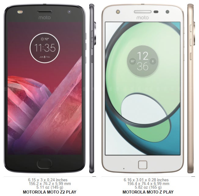 Moto Z2 Play vs Moto Z Play: battery life comparison and all other differences