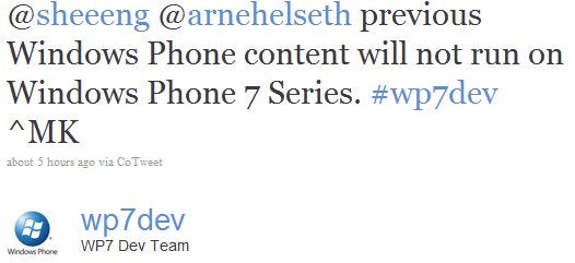 Windows Phone 7 series gets no love with backwards compatibility