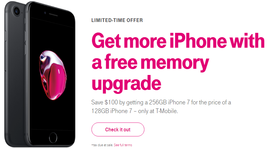 T-Mobile takes $100 off the price of iPhone 7 256 GB, offers free iPhone SE (in certain conditions)