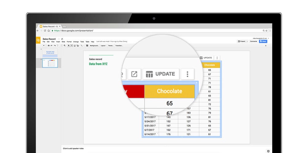 Google Sheets update adds option to sync files with Docs or Slides, machine learning features