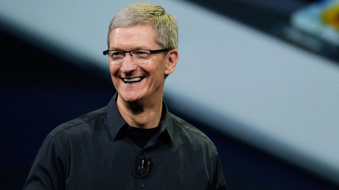 Apple CEO Tim Cook in the midst of a presentation - Apple WWDC 2017 keynote liveblog: iOS 11, new iPads and more expected