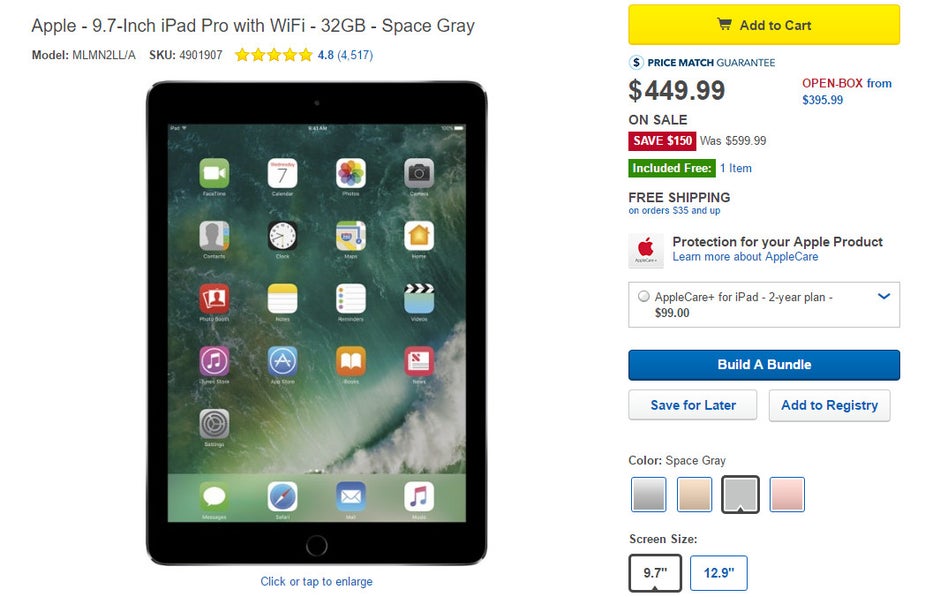 Deal: Save $150 when you purchase the 9.7-inch iPad Pro at Best Buy