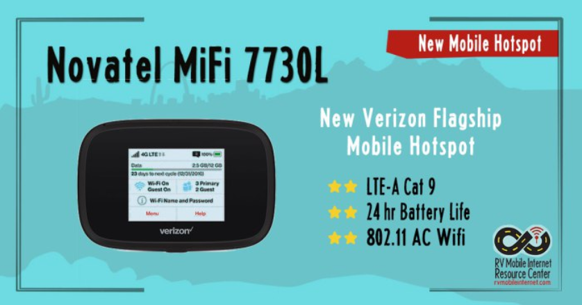FMCA members get a free Novatel MiFi 7730L wireless hotspot from Verizon - How to get unlimited Verizon hotspot data for $50 a month. Shh, it&#039;s a secret!