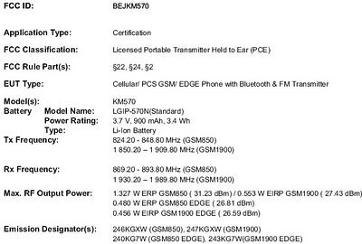 Orange expected to see the LG KM570 - possibly the Cookie Music?