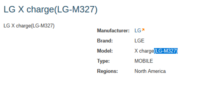 The LG X charge appears to be a low-end handset that will be offered at a budget price - FCC document reveals low-end LG X charge budget handset