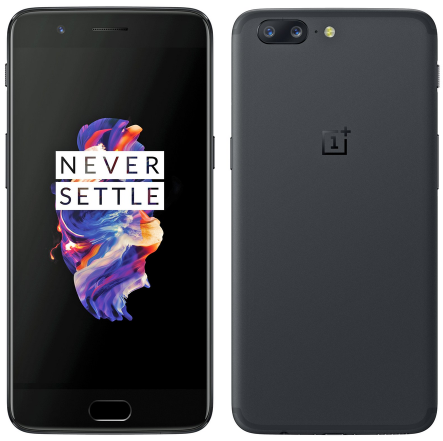 The OnePlus 5 - Clear image of the back and front of the OnePlus 5 surfaces