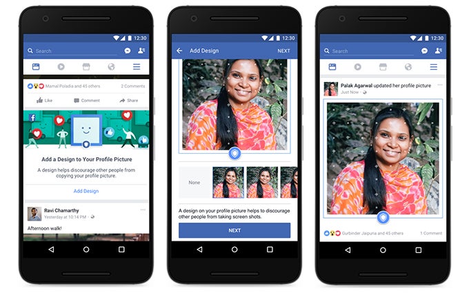 Screenshots of Facebook&#039;s new profile photo guard in action - Facebook&#039;s latest new features are designed to stop scammers from stealing your profile photos