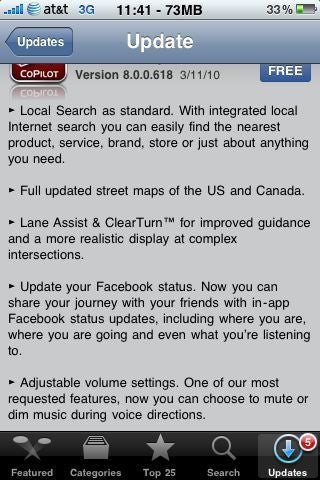 CoPilot Live for iPhone sees a major update that includes Facebook integration