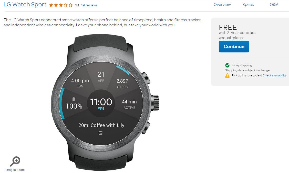 Deal: Get the LG Watch Sport with a 2-year AT&amp;T contract for free