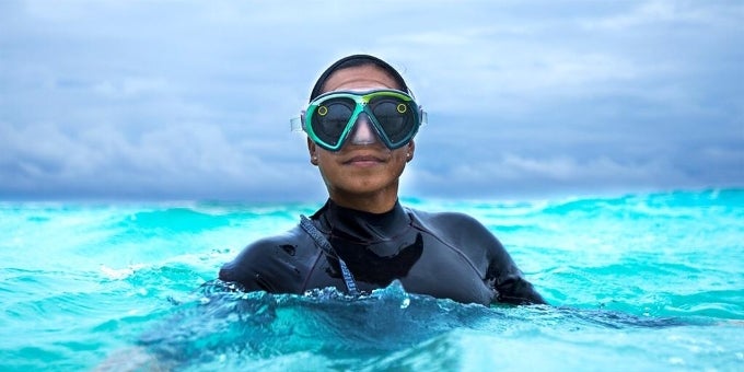 There are now Snapchat Spectacles for diving, but you can't have them yet