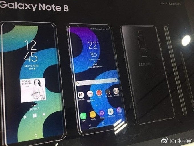 Alleged Galaxy Note 8 promo poster leaks - Alleged Galaxy Note 8 promo poster shows us its dual-cameras, rear fingerprint scanner