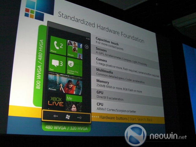WP7S minimum requirements - Microsoft shows three Windows Phone 7 Series devices at MIX10