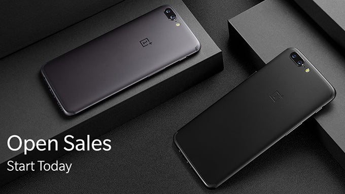 Open sales of the OnePlus 5 are now live on the company's website