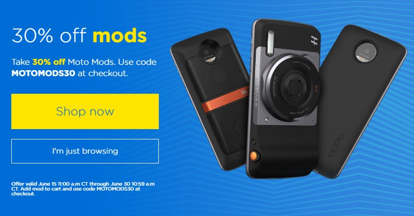 Deal: Select Motorola Moto Mods are available for 30% off (limited time offer)