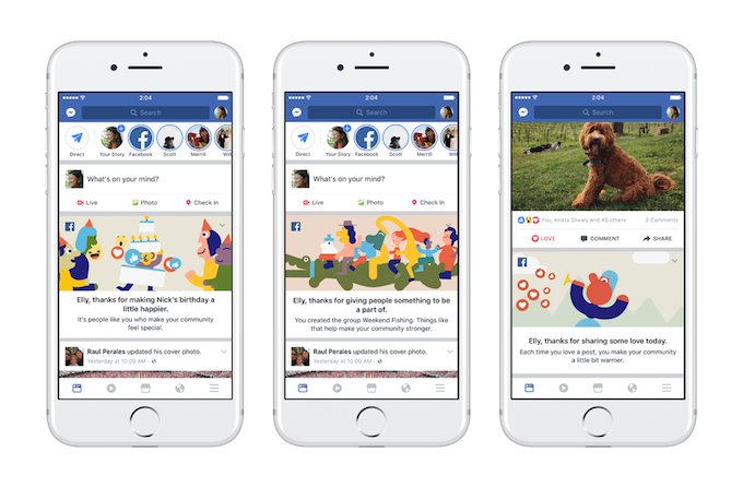 Facebook thanks its users with special "thank you" messages and personalized videos. - Facebook hits the 2 billion users mark, launches special “thank you” features for its users