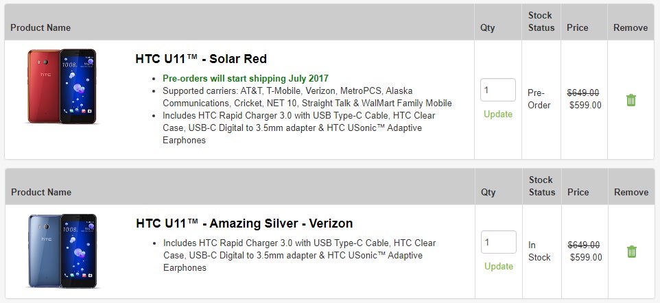 You can still buy the HTC U11 for $599 ($50 off the regular price)