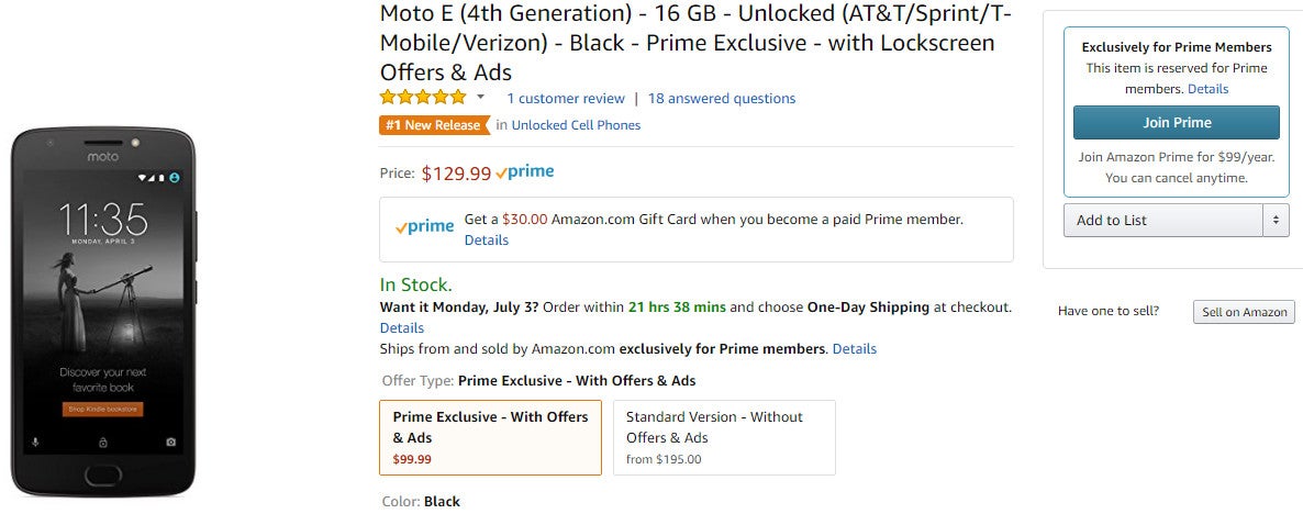 Moto E4 goes on sale in the US via Amazon, Republic Wireless and Ting