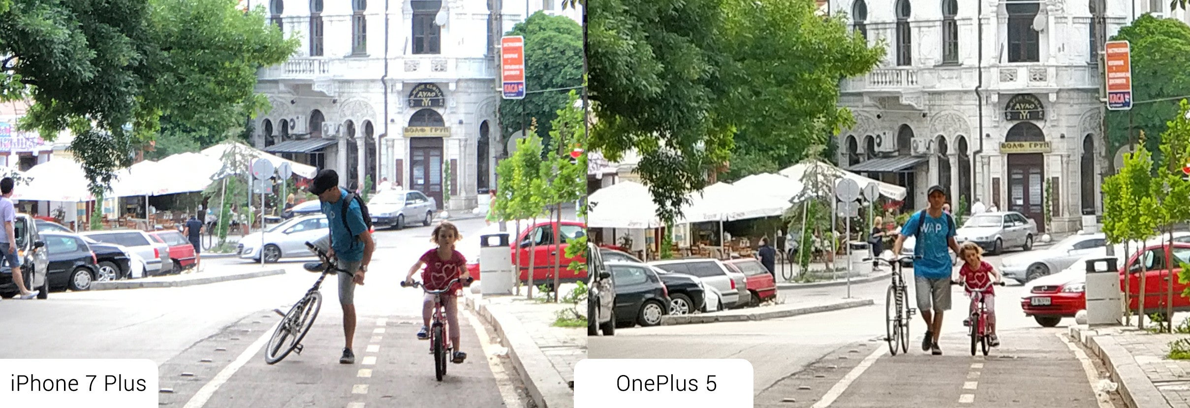 100% crops of photos taken @ 2x zoom - OnePlus 5 vs iPhone 7 Plus: Battle of the telephoto lenses