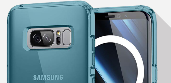 Olixar&#039;s cases for the Galaxy Note 8 reveal a larger Infinity Display and a rear-facing fingerprint scanner - Samsung Galaxy Note 8 cases available for pre-order reveal larger Infinity Display and rear scanner