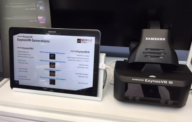 At right is the ExynosVR III prototype of a stand-alone VR headset from Samsung - Details of Samsung's stand-alone VR headset prototype are made public