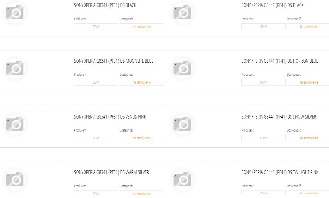 Sony G8341 and G8441 (possibly Xperia XZ1 and XZ1 Compact) to have four color variants