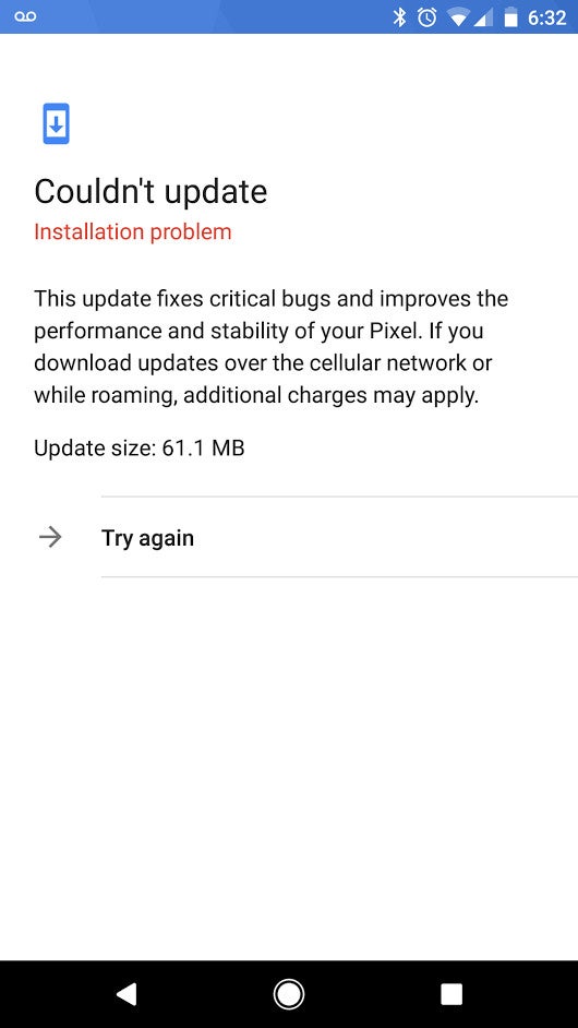 July security update not installing on the Pixel, but Google is working on a fix