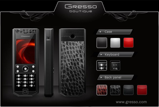 Gresso&#039;s mix &amp; match customized phones starts at $2200